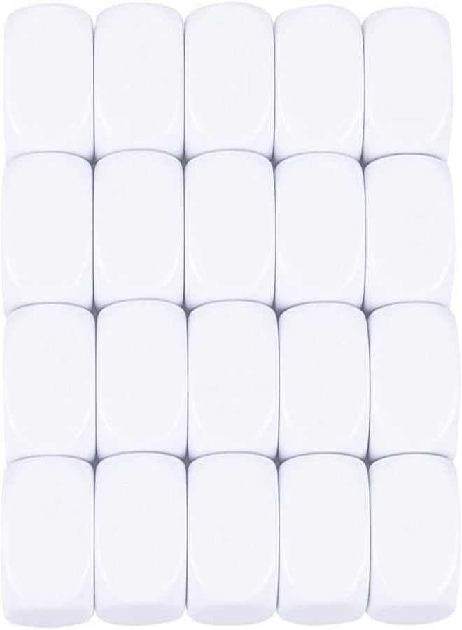 MOREL 25 MM DICE Blank Large Blank DICE 6-Sided Game DICE Set for Board Game Learning Crafts DIY Numbers 20 Pieces (Pack of 20) - Image 1